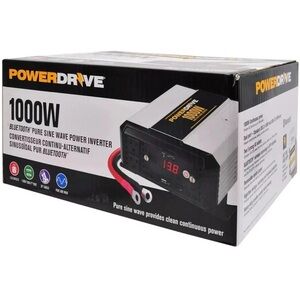 PowerDrive 1000 Watt Bluetooth Pure Sine Wave Power Inverter PDIPS1000B NEW